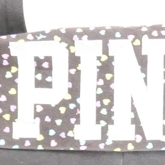 victoria's secret pink heart fold over flare yoga pants - Picture 8 of 8